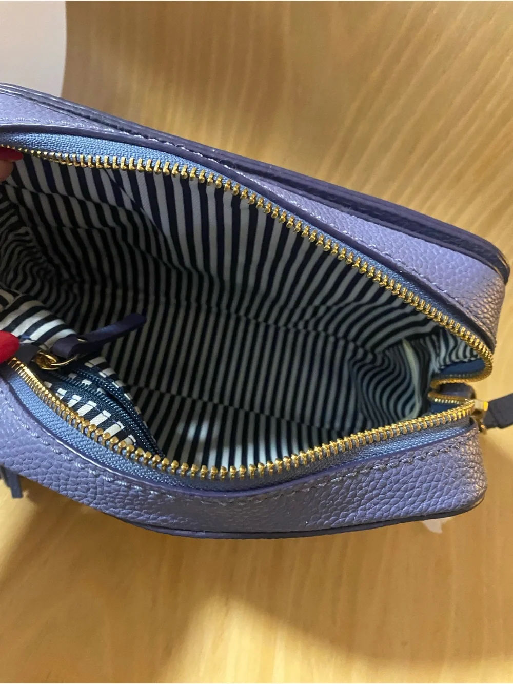 kate spade Pebbled Leather Crossbody in Violet